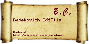 Bedekovich Célia névjegykártya